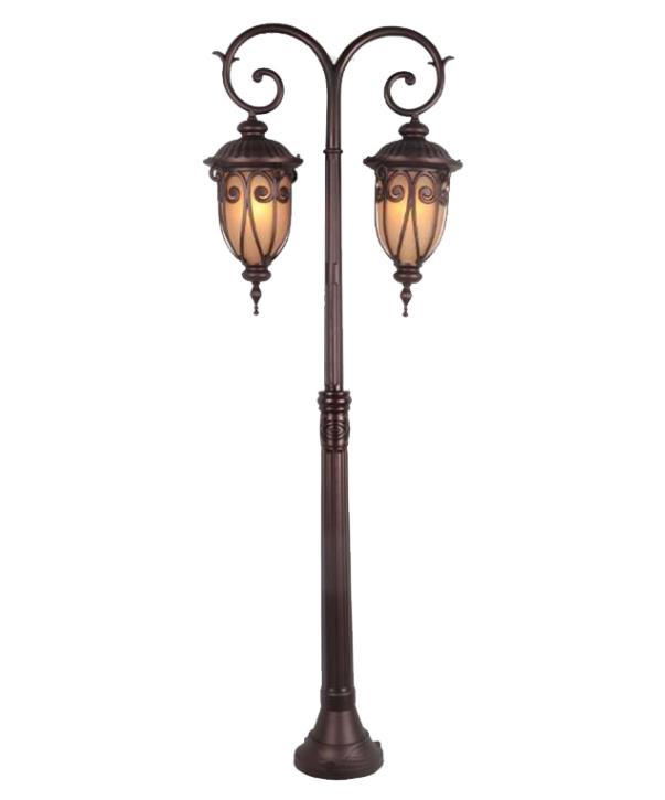 1.4 m Wisteria Garden Street Post light Lamp Outdoor Bronze Two Head Street Post light for Garden Law